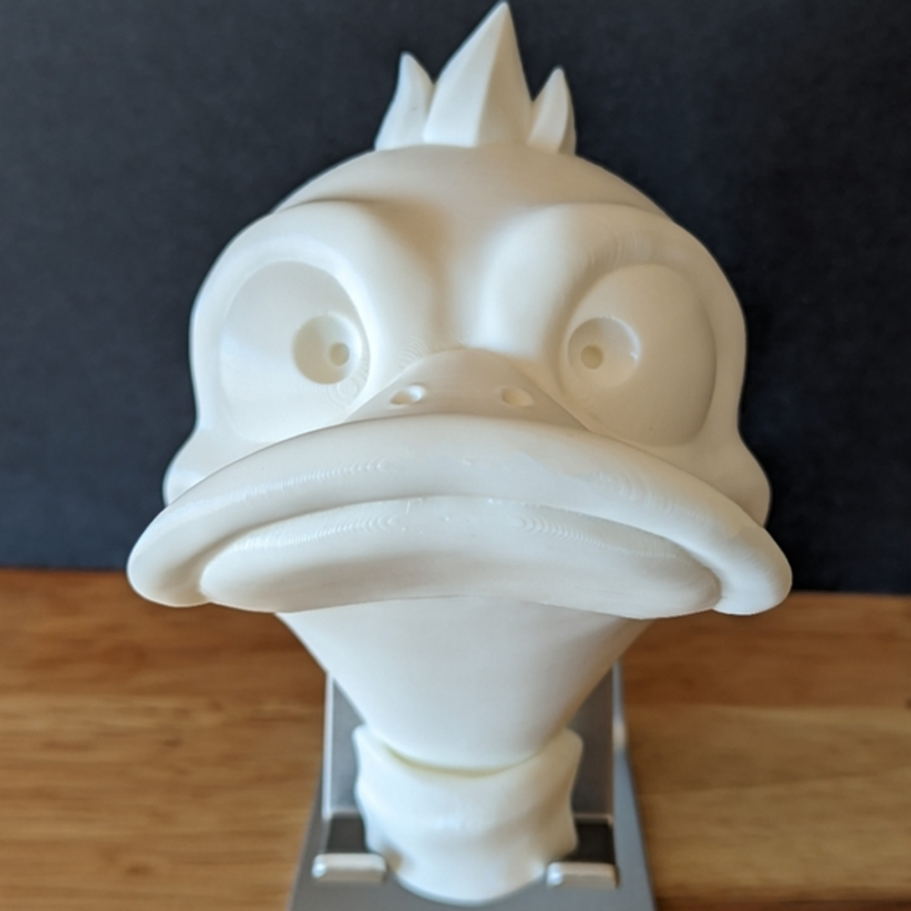 Duck Head Wall Mount Towel/Headset Holder  3D Filament Print‎ White